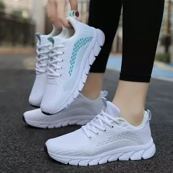 Популярные легкие спортивные туфли, женская обувь, повседневная обувь, удобная и дышащая, для бега, амортизация и нескользящая подошва 35