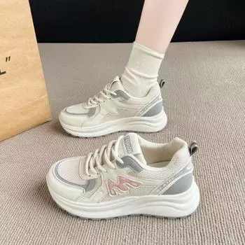 Популярные легкие туфли для папы с толстой подошвой из сетки, женские туфли небольшого размера для мужчин 35 хаки