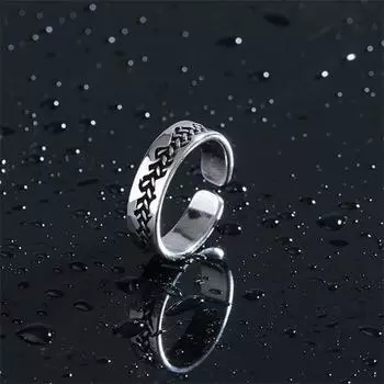 Популярные линии, геометрическое кольцо для мужчин, ювелирные изделия, модное кольцо из стерлингового серебра 925 пробы, мужские аксессуары для указательного пальца, регулируемые белый