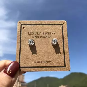 Популярные медные серьги-гвоздики из блестящего циркония для женщин, винтажные свадебные украшения, стильный и элегантный модный подарок для девушки