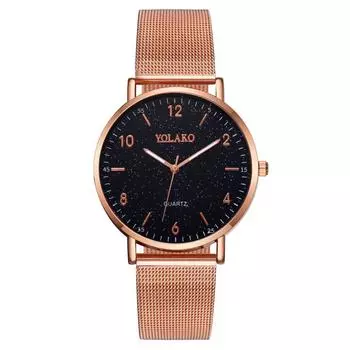 Популярные модные цифровые мужские часы Star Dial, мужские часы Milan Quartz с сетчатым ремешком Men s models чёрный