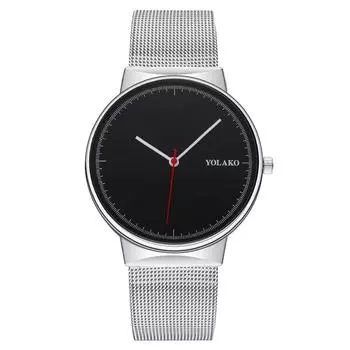 Популярные модные и простые мужские часы мужские часы кварцевые часы Milan с сетчатым ремнем стальной ремень