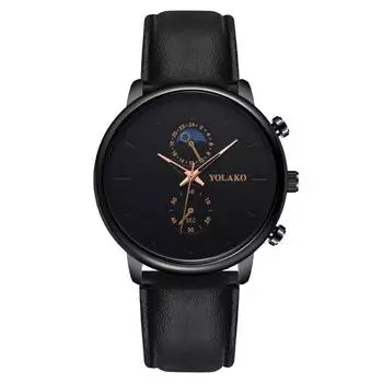 Популярные модные мужские часы Moon Two Eyes, мужские кварцевые часы с ремешком