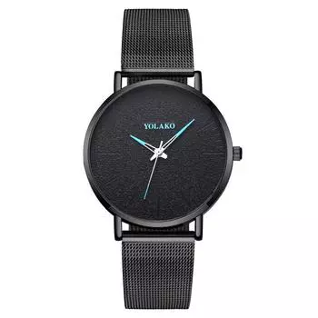 Популярные модные синие мужские часы мужские часы миланские кварцевые часы с сетчатым ремешком