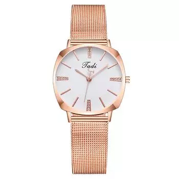 Популярные модные женские часы с бриллиантами, женские часы, кварцевые часы Milan с сетчатым ремешком, женские часы белый