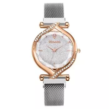 Популярные модные женские часы с бриллиантами женские часы кварцевые железный магнит магнитный магнит женская модель красный