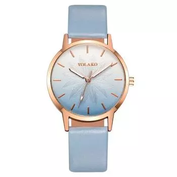 Популярные модные женские часы с постепенным изменением печати, женские часы с ремешком, кварцевые красный