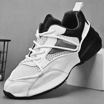 Популярные мужские кроссовки из кожи в сетку 38