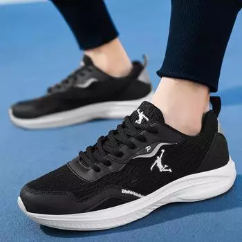 Популярные мужские кроссовки, летние черные сетчатые дышащие кроссовки, мужские повседневные амортизирующие спортивные кроссовки, износостойкие кроссовки 38