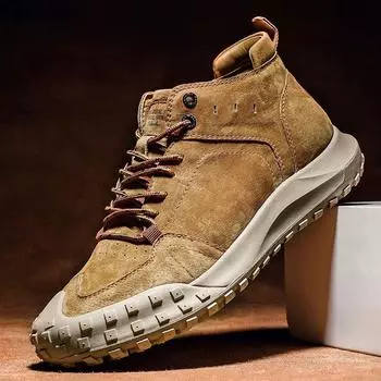 Популярные мужские осенние кожаные высокие кроссовки 38