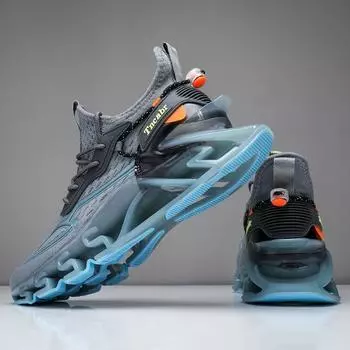 Популярные Новые Товары Мужские Кроссовки с лезвиями Студенческие Повседневные Кроссовки Для Бега Подростки Увеличение Роста Дышащие Трендовые Кроссовки 39 белый