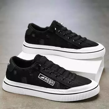 Популярные парусиновые мужские туфли, летние дышащие повседневные универсальные туфли для скейтбординга, трендовые ленивые плоские туфли для студентов 39 белый