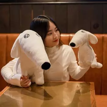 Популярные плюшевые игрушки для собак с длинным носом, мягкие мягкие игрушки, орнамент, позвольте мне сделать это для вас, кукла-собака борзой, плюшевые игрушки, украшение для дома, забавные подарки для детей S белый