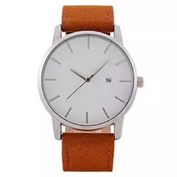 Популярные повседневные часы с большим циферблатом, мужские часы, мужские часы с календарем и поясом, кварцевые часы