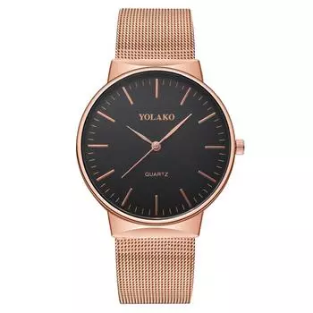 Популярные простые и модные мужские часы мужские часы Milan с кварцевыми часами сетчатый ремень часы чёрный