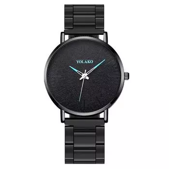 Популярные простые синие стрелки красные стрелки ультратонкий циферблат мужские часы мужские часы кварцевые стальной ремень