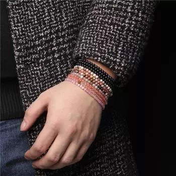 Популярные яшмовые агаты для женщин, лазурит, регулируемый подарок, тканые каменные бусины, ювелирные изделия, высокое качество, лазурит, унисекс, мужской браслет из оникса, 4 мм, натуральный ручной работы 23