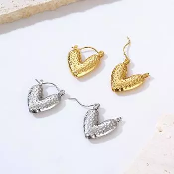 Популярные серьги 18-каратное золото нержавеющая сталь персонализированные серьги Liquid Love дизайн серьги