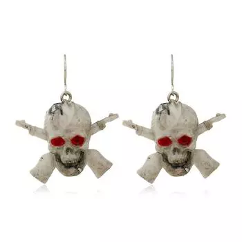 Популярные серьги-черепы на Хэллоуин, модные серьги-подвески в виде черепа в стиле панк
