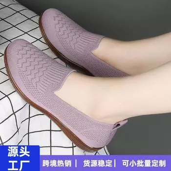 Популярные туфли Doudou с одной педалью, женская обувь для весны и лета, новые импортные товары, женская обувь больших размеров, с круглым носком, сетчатая обувь для мам 35 чёрный