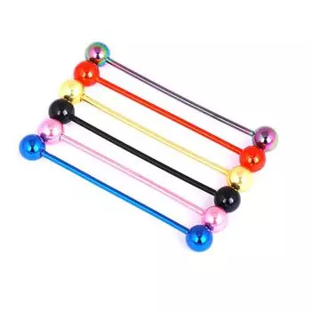 Популярные ювелирные изделия из нержавеющей стали с гальваническим покрытием красочные длинные ушные кости