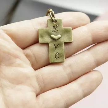 Популярные ювелирные изделия Простой крест-кулон Брелок-кулон one size