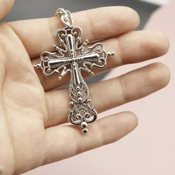 Популярные ювелирные изделия Простой крест-кулон Брелок-кулон one size