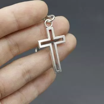 Популярные ювелирные изделия, простой кулон-брелок с крестом one size