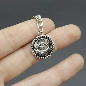 Популярные ювелирные изделия, простой кулон-брелок с рукопожатием в виде глаз one size