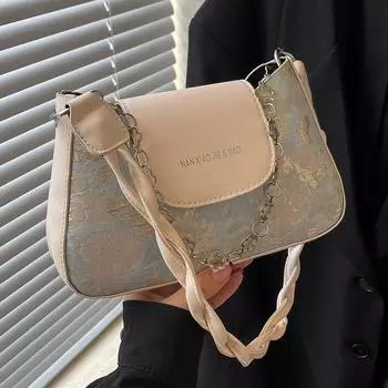 Популярные в этом году сумки-багет, модные женские сумки-мессенджеры, универсальные сумки через плечо в иностранном стиле розовый