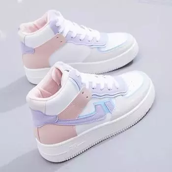 Популярные высокие белые туфли из бархата для женщин, осенне-зимняя обувь для студентов на платформе, универсальная женская обувь для отдыха и спорта, обувь для сноуборда 35 белый