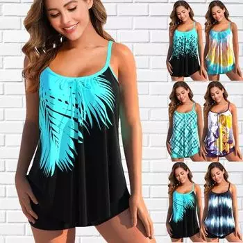 Популярные высококачественные женские летние купальники, свободные иглы, танкини, топ, шорты, двухсекционный пляжный купальник S-6XL S