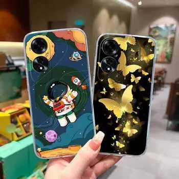 Популярные задние чехлы Pilot Girl для OPPO A59 Realme C61 C63 Reno12 Pro A60, прозрачный силиконовый чехол из ТПУ, мягкие защитные противоударные чехлы для телефонов для OPPO Oppo A60 4G