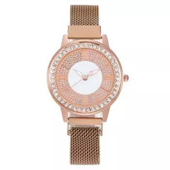 Популярные женские часы с бриллиантами инкрустированные цыганской звездой, кварцевые часы с ленивым железным магнитом, женская модель фиолетовый