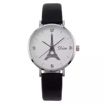 Популярные женские часы женские цифровые студенческие кварцевые часы с Эйфелевой башней белый