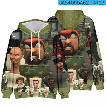 Популярные женские/мужские модные игровые скибиди, туалетный костюм, повседневные толстовки с мультяшным принтом, спортивные пуловеры для косплея на открытом воздухе XS белый