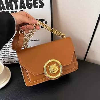 Популярные женские сумки, маленькие квадратные сумки, модные и универсальные сумки через плечо, высококачественные сумки на цепочке с фурнитурой красный