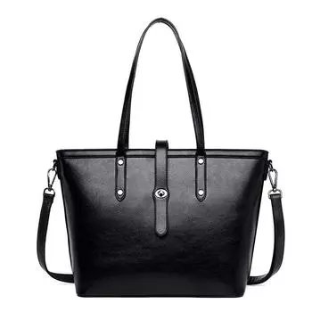 Популярные женские сумки на ремне, модные женские сумки, сумки-тоут большой вместимости, повседневные женские сумки через плечо из искусственной кожи L32cmH28cmW13cm чёрный