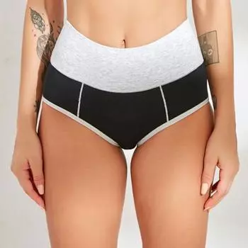 Популярные женские трусы, однотонные, женские, износостойкие XL чёрный