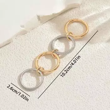 Популярные женские украшения Геометрический дизайн кольца с бриллиантами Кольцо для ношения в комплекте Универсальное кольцо Женщины