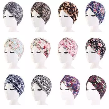 Популярные женские завязанные тюрбаны, леопардовая шапка из змеиной кожи с цветочным принтом, повязка на голову, этнические цветные шапочки для сна с завязками, выпадение волос