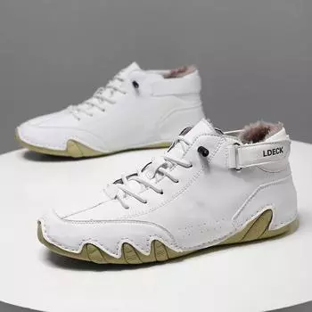 Популярные зимние бархатные ботинки Martin большого размера Octopus мужские термообувь из хлопка с высоким верхом мужская спортивная и досуговая обувь 34