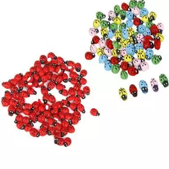 Популярный 100x миниатюрный кукольный домик бонсай ремесло сад пейзаж деревянная божья коровка декор