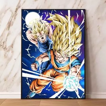 Популярный аниме-постер Dragon Ball Goku, подарок на день рождения, настенные художественные домашние фотографии, фотографии для гостиной, комиксы 21cm30cm NoFrame