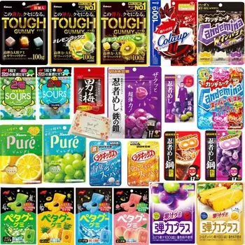 Популярный ассортимент жевательных конфет 10 видов, всего 10 штук, жесткие жевательные конфеты Ninja Meshi Iron Armor Otokoume Sours Peta Goo Shigekix Pocket Tissue включены