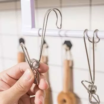 Популярный Большой Размер Крючок Леска Зажим Крючок Зажим Для Хранения Кухня Вешалка Ванная Нержавеющая Сталь S
