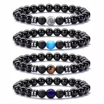 Популярный браслет из бисера, универсальный унисекс, идеальный подарок королевский синий