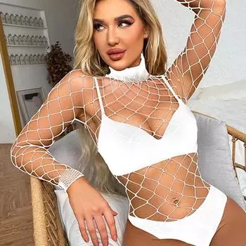 Популярный цельный сетчатый костюм, сексуальный облегающий корсет, открытый промежностный перспективный женский нижнее белье, экзотическая одежда, прозрачный, сексуальный One Size