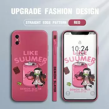 Популярный чехол для телефона с японским аниме для Xiaomi Redmi POCO Mi 11 Lite 5G Note10 Pro, мягкий, полная защита, квадратный, жидкий, силиконовый, задняя крышка для мобильного телефона Xiaomi 10 чёрный