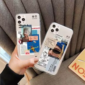 Популярный чехол для телефона со штрих-кодом в стиле ретро для iPhone 12 11 13 Pro X XR XS MAX 7 8 6 Plus 5 SE20 13mini, прозрачный мягкий силиконовый чехол из ТПУ iPhone 6 6s